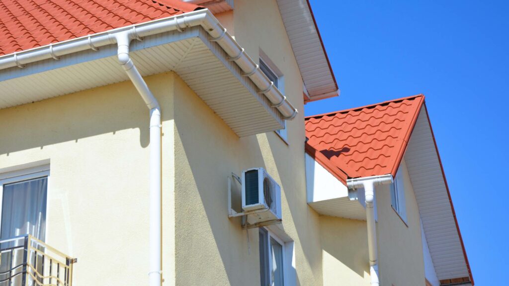 Gutters installed on home