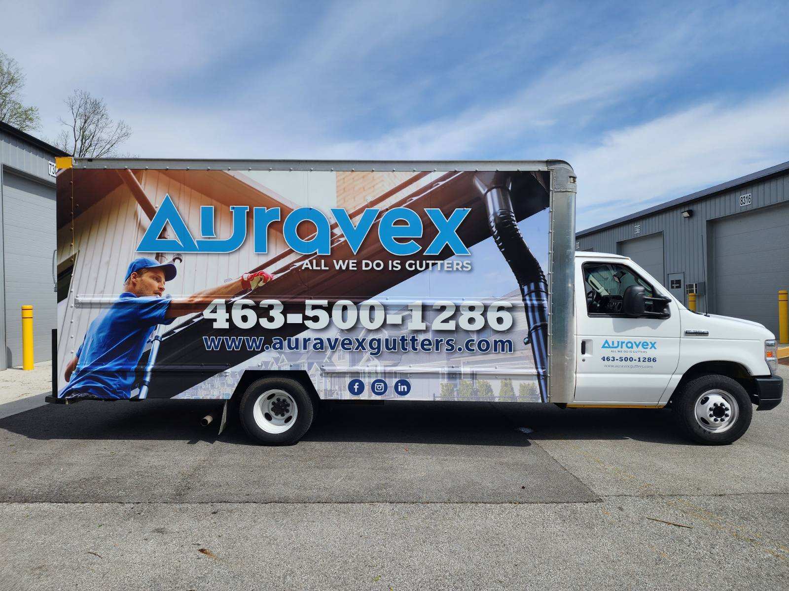 Auravex Gutters service truck