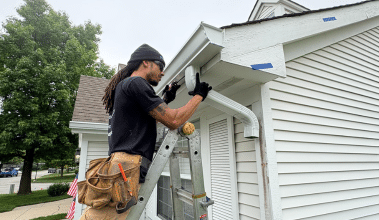 Downspout install Downspout install