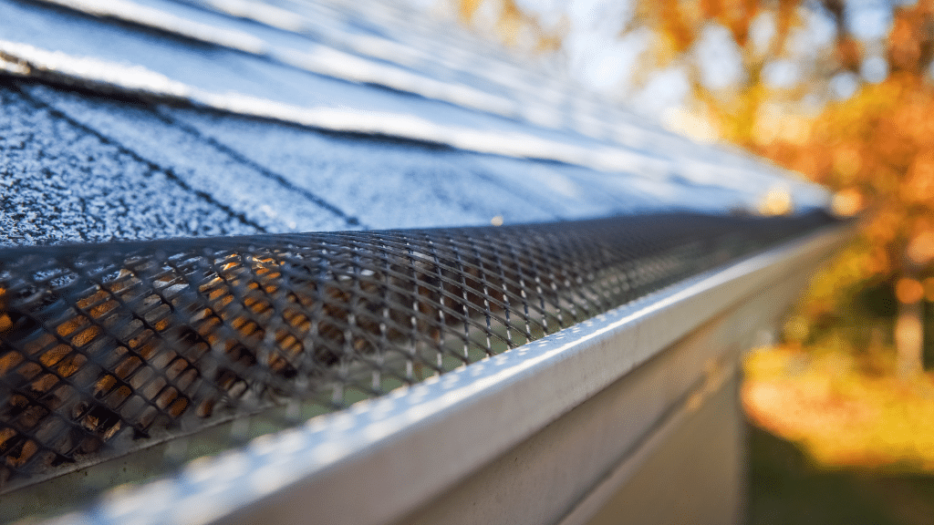 Side view of a gutter guard.