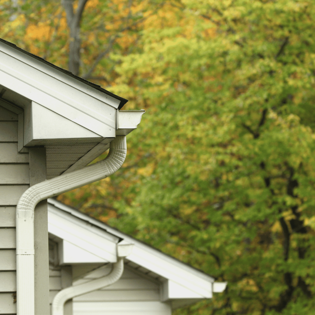 New downspouts installed on a home