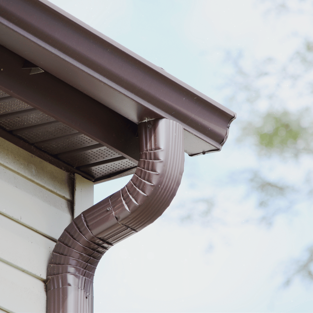 New downspouts replaced on a home