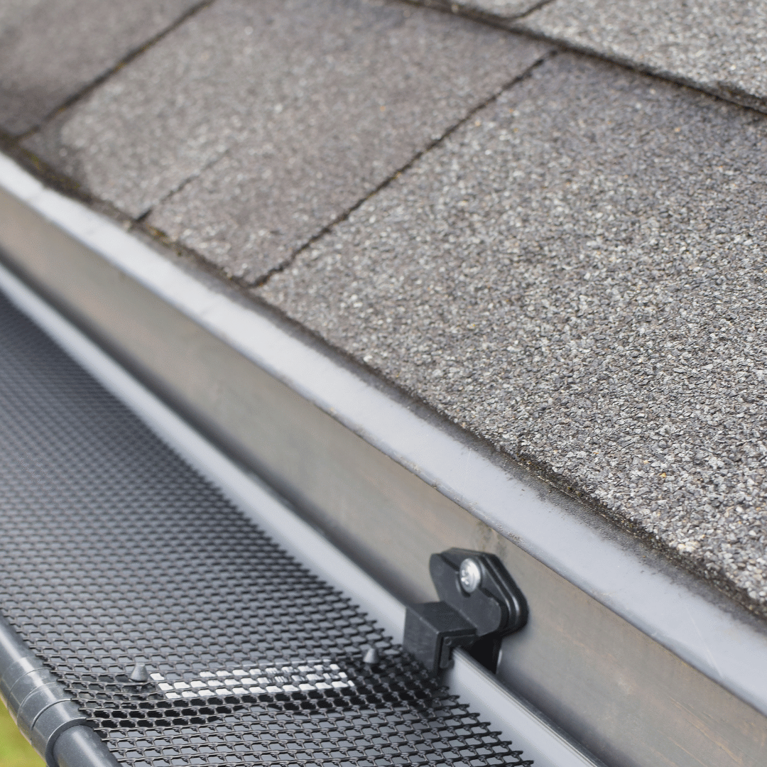 Screen gutter guard installed on gutters